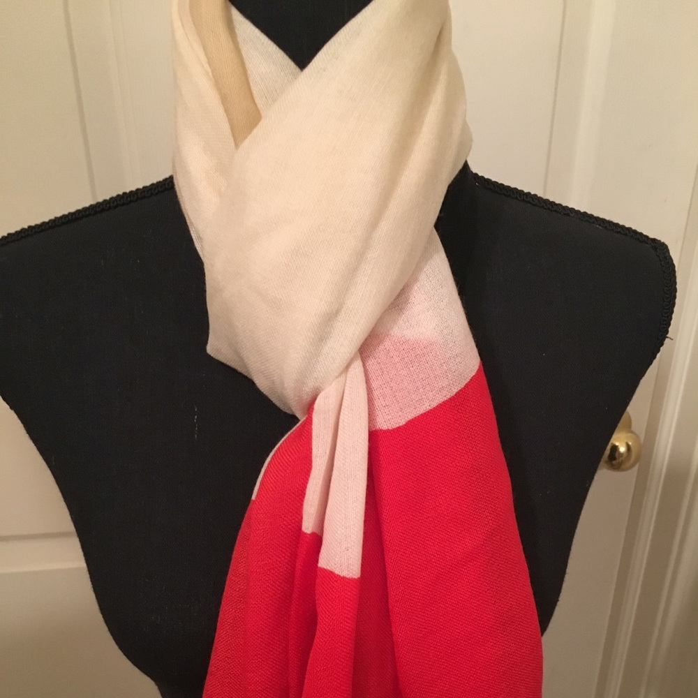 KATE SPADE PRE-LOVED AUTHENTIC COLOR BLOCK, EYELASH FRINGE SCARF/WRAP